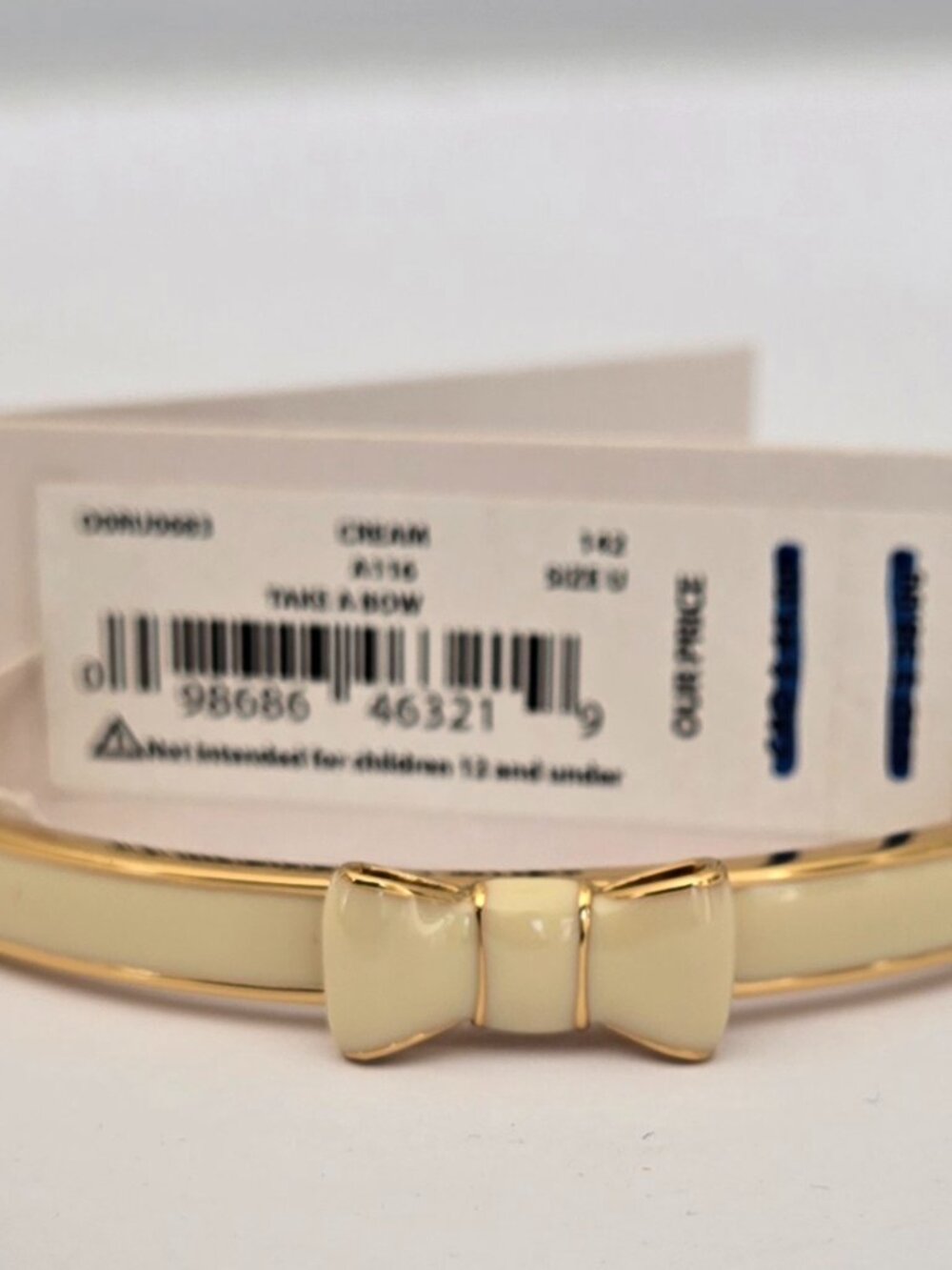 Kate Spade "Take a Bow" Cream and Gold - Picture 6 of 9